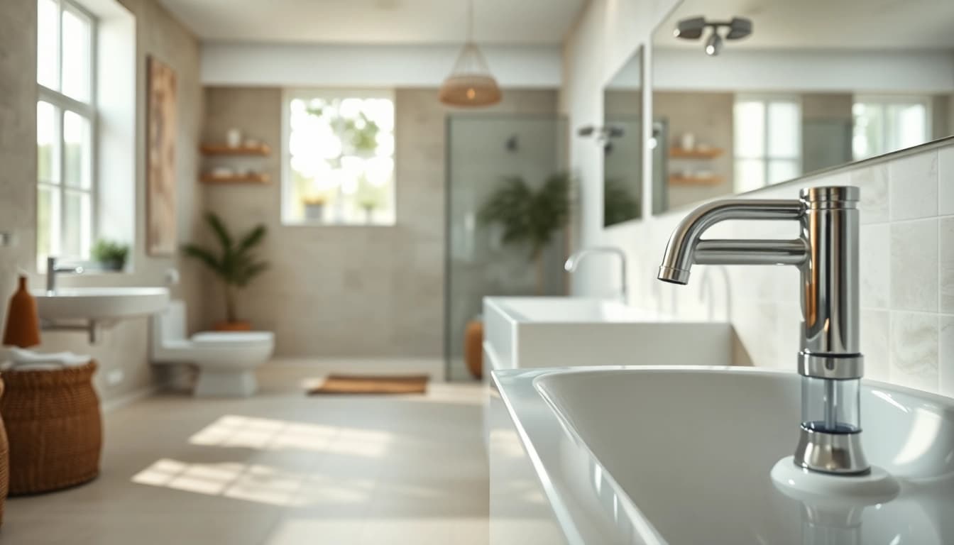 Optimierung und Installation von sonni sanitär Produkten in einem modernen Badezimmer.
