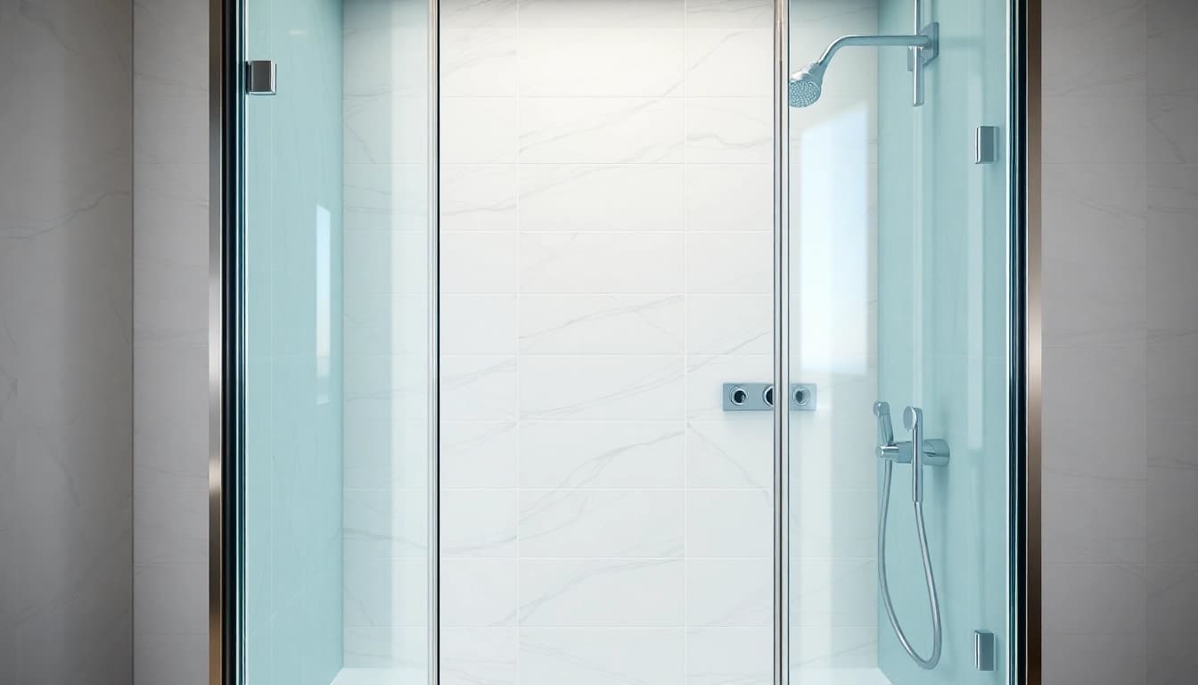 Erleben Sie die sonni Duschkabine 90x90 in einem modernen Badezimmer, das Eleganz ausstrahlt.