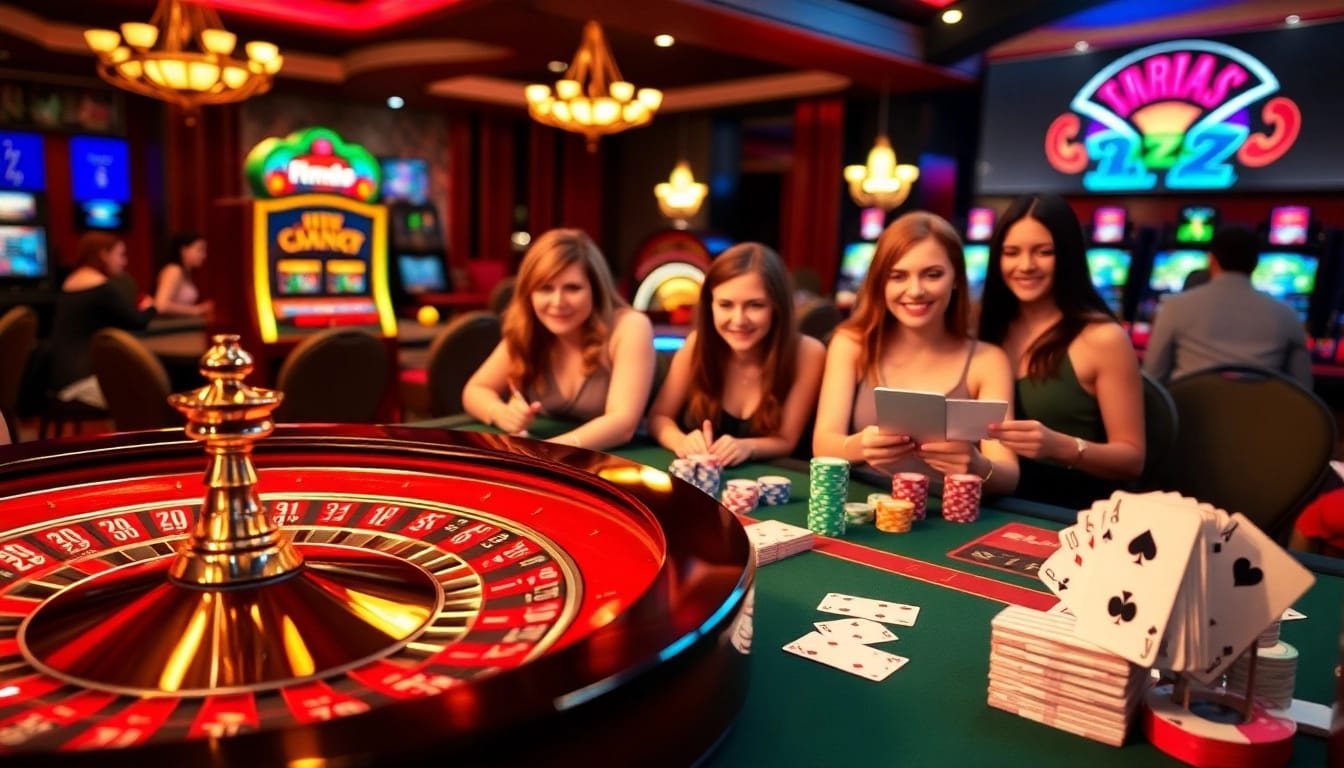 Experience the excitement of gambling at https://789winco.com/ with lively players around a casino table.