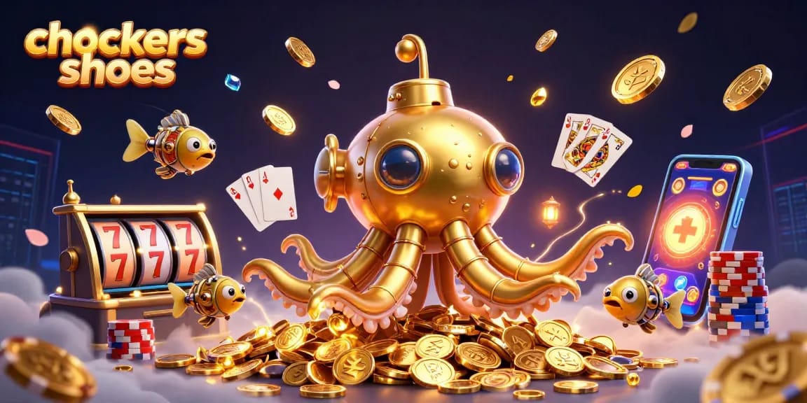 Engage with chockers shoes in a vibrant casino scene featuring spinning slot reels and colorful poker chips.