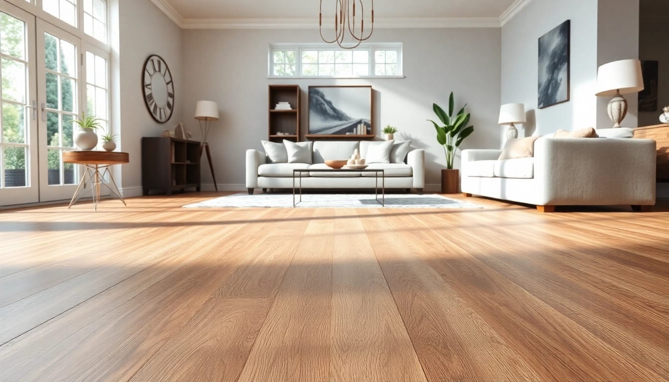 Transform your space with cheap vinyl flooring showcased in a beautifully decorated living room.