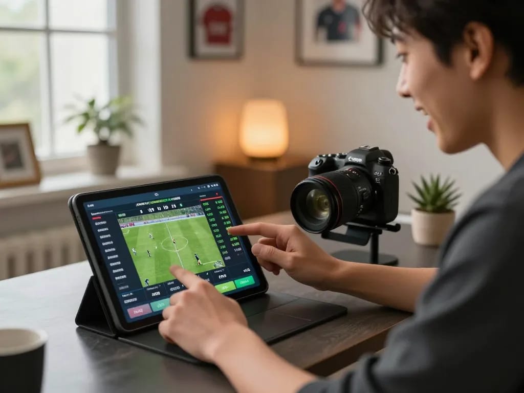 Person using dagago for online betting on sports, engaging with live odds and matches.