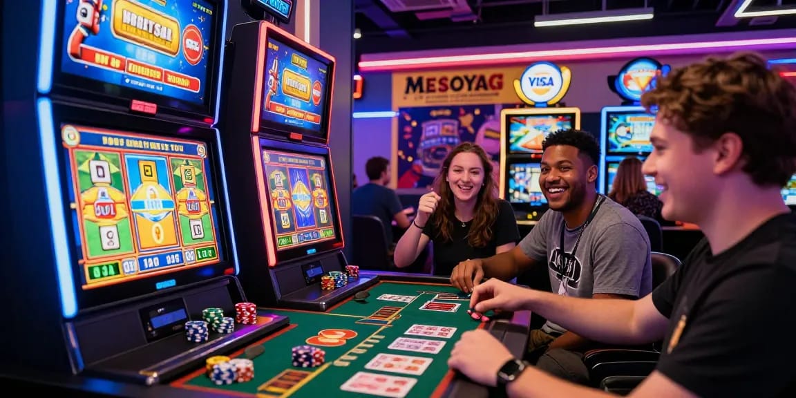 Exciting online gaming scene highlighting scoarch.org.uk credit card casino reviews with vibrant players and credit card options.