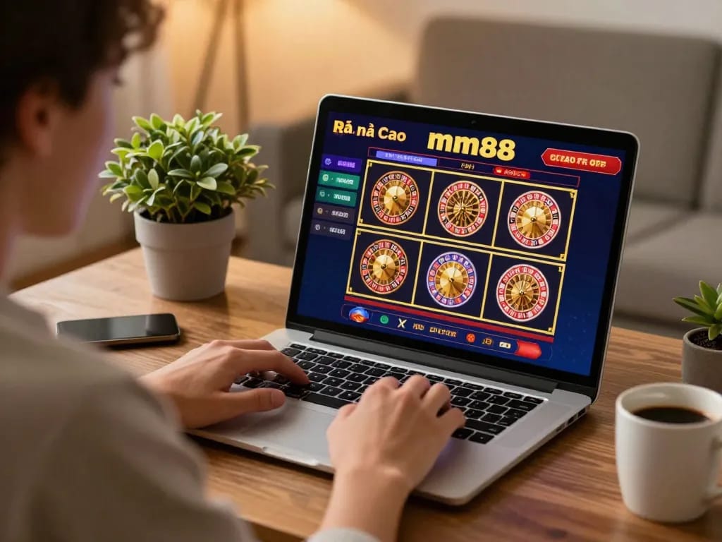Engaging with nhà cái mm88 online casino experience while gaming from home.