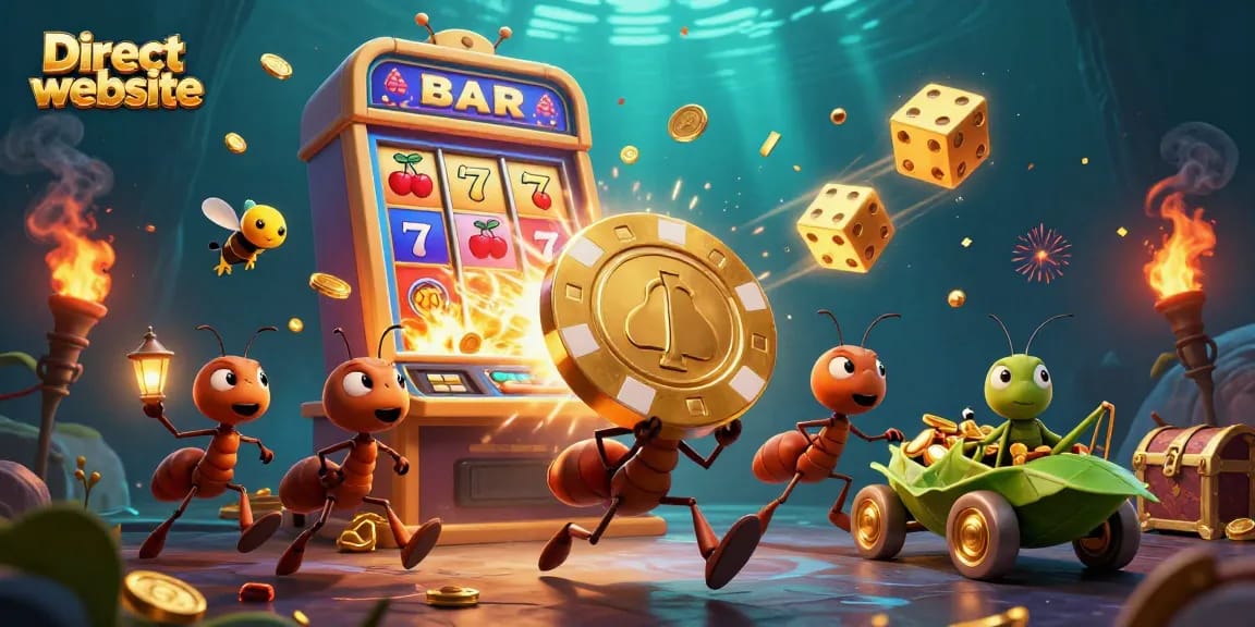Experience thrilling action in a vibrant Direct website scene filled with dynamic casino elements.