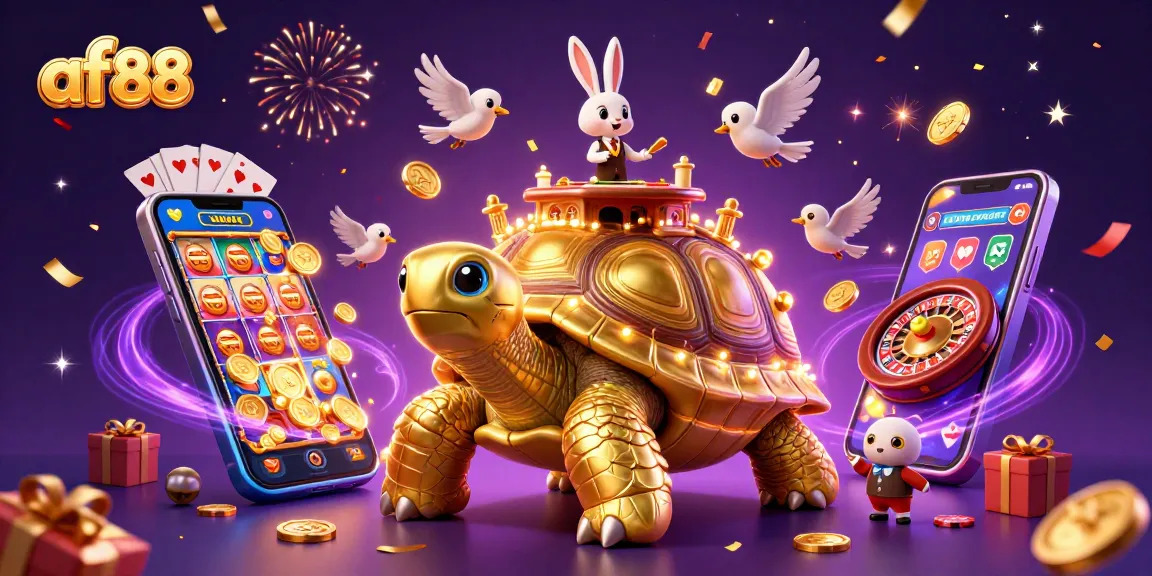 Join the excitement at af88, with a golden tortoise casino and a rabbit dealer set for winnings.