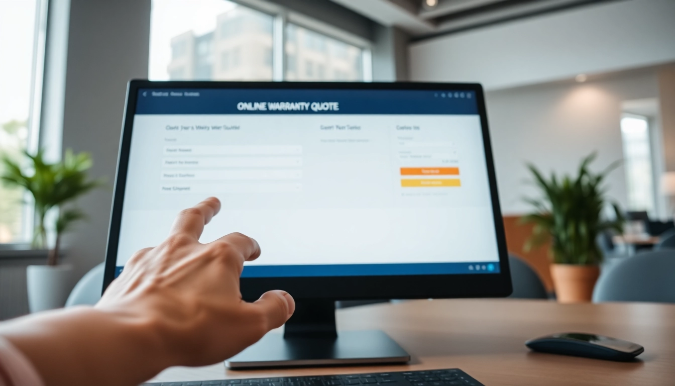 Get an accurate online warranty quote with a clear user-friendly interface on a desktop.