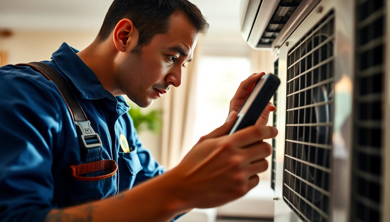 AC Repair Tampa service technician performing a repair on an AC unit in a residential home.