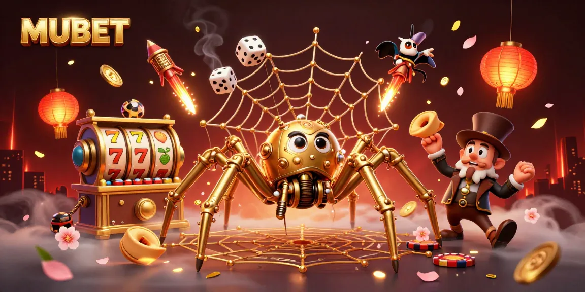 Engage with MUBET as illustrated by a rich 3D scene of steampunk elements and dynamic casino features.