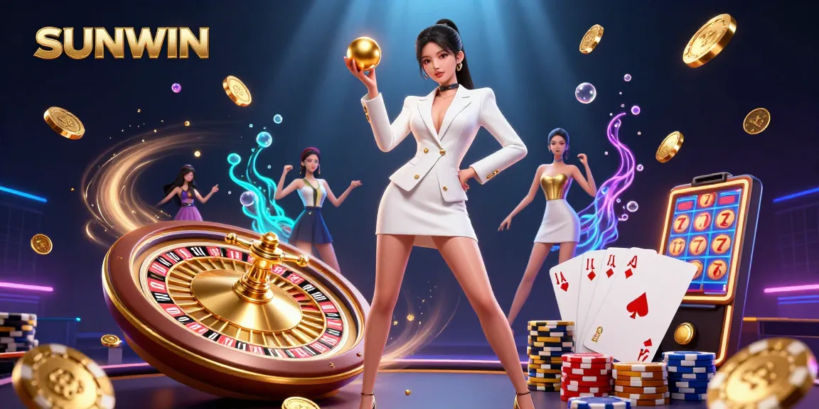 Engage in exciting gaming at SUNWIN with a luxurious casino scene showcasing online betting.