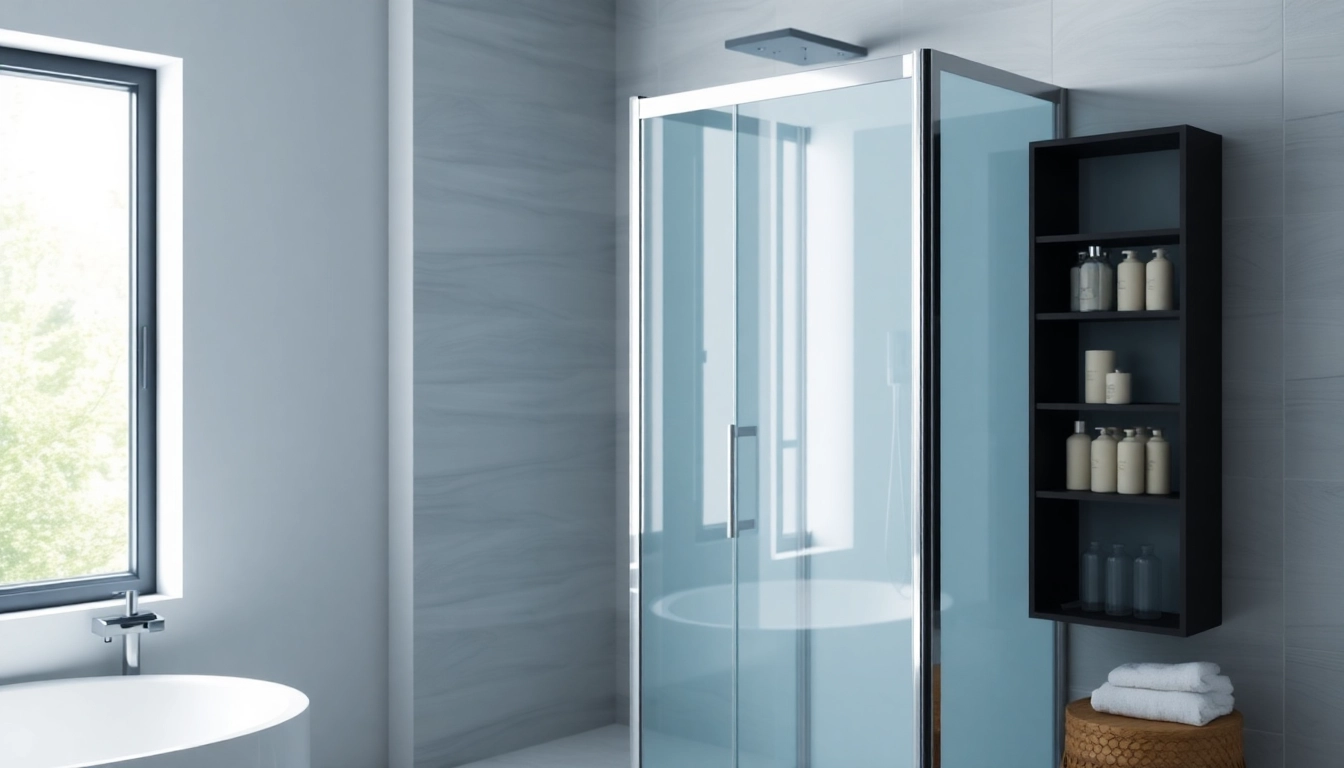 Duschkabine 100x100 Pendeltür in einem modernen Badezimmer mit elegantem Design.