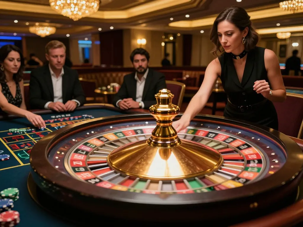 Experience the thrill of betting at the SC88 roulette table in a luxurious casino setting.