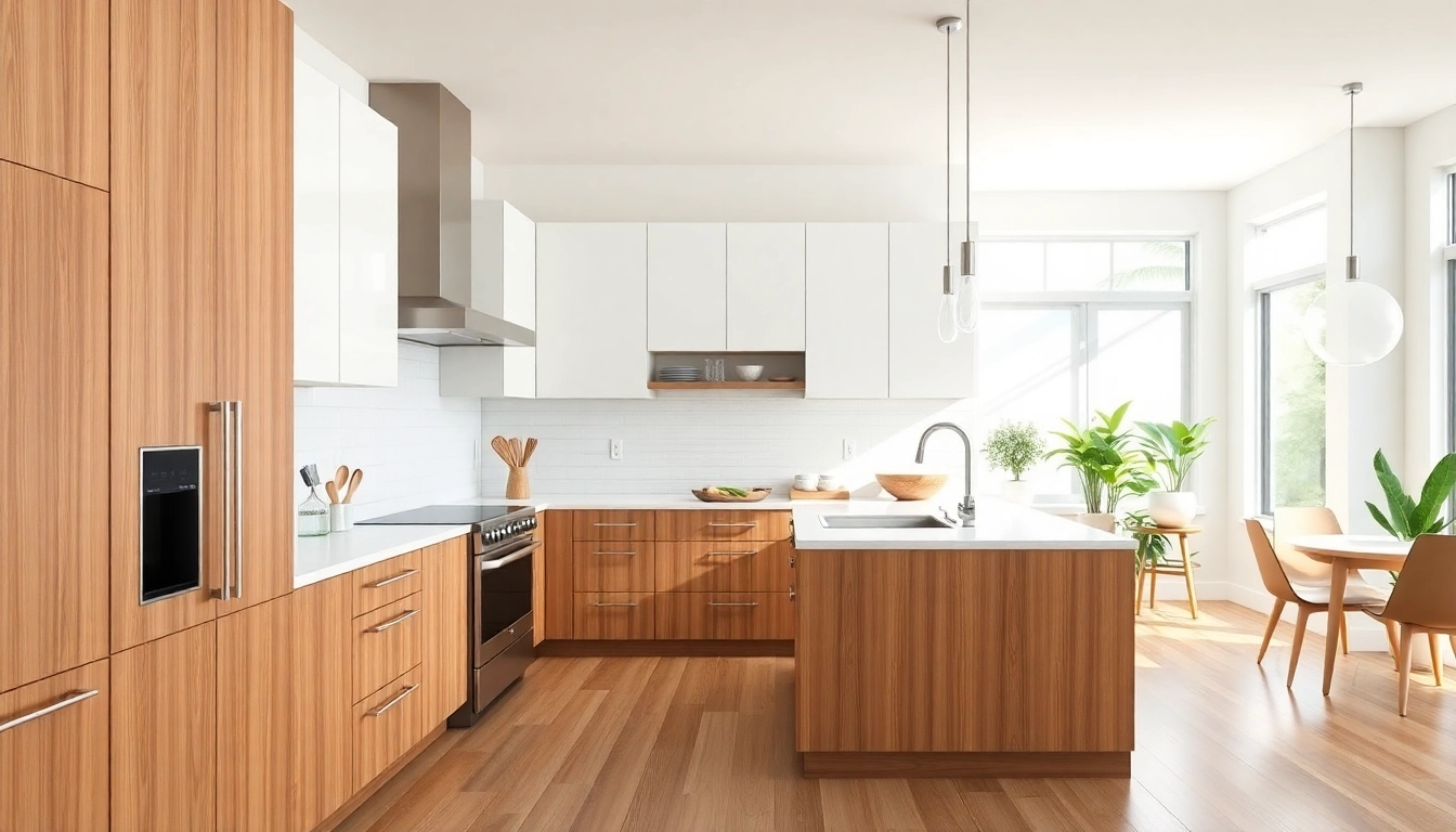 Revamped kitchen cabinets in Clearwater FL highlight modern cabinet refacing.