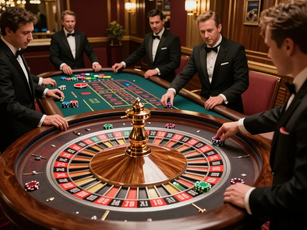Players engaging with roulette at NK88's vibrant casino, showcasing thrilling betting action.