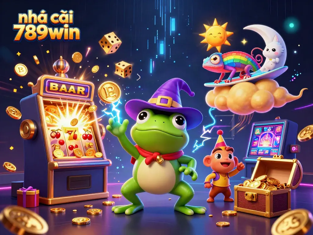 Experience the thrill of nhà cái 789win with dynamic casino gaming elements and vibrant characters.