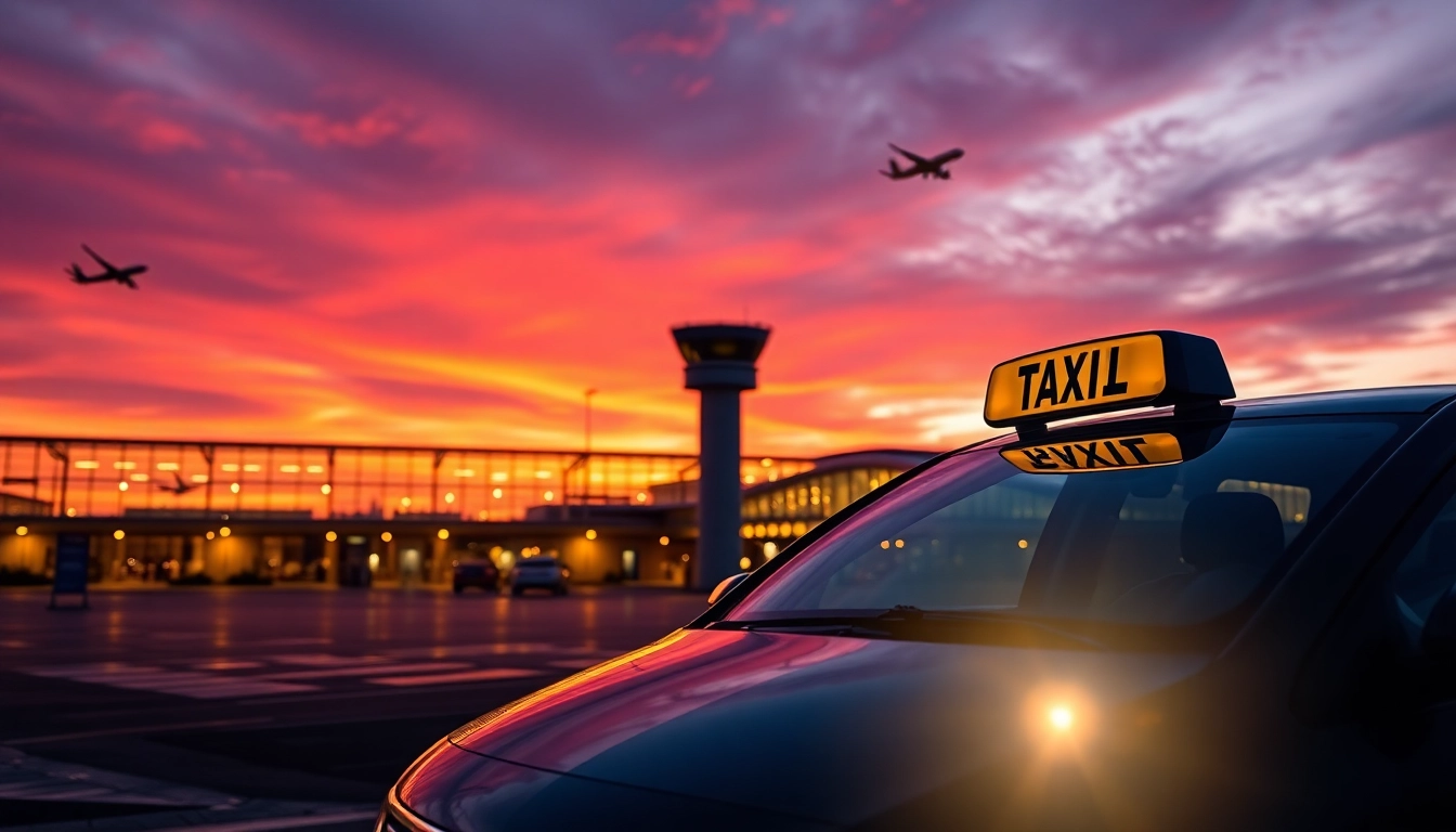 Taxi service at Gatwick airport, spotlighting the reliable journey to and from the terminal.