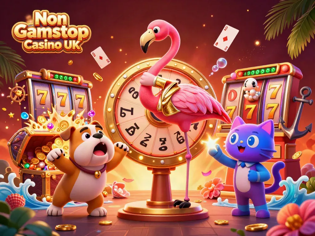 Experience thrilling gameplay at Non Gamstop Casino UK with an exciting prize wheel and engaging characters