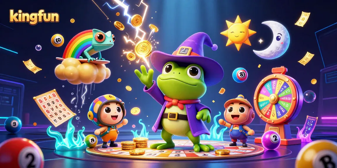 Experience the excitement of kingfun with vibrant casino elements and engaging characters.
