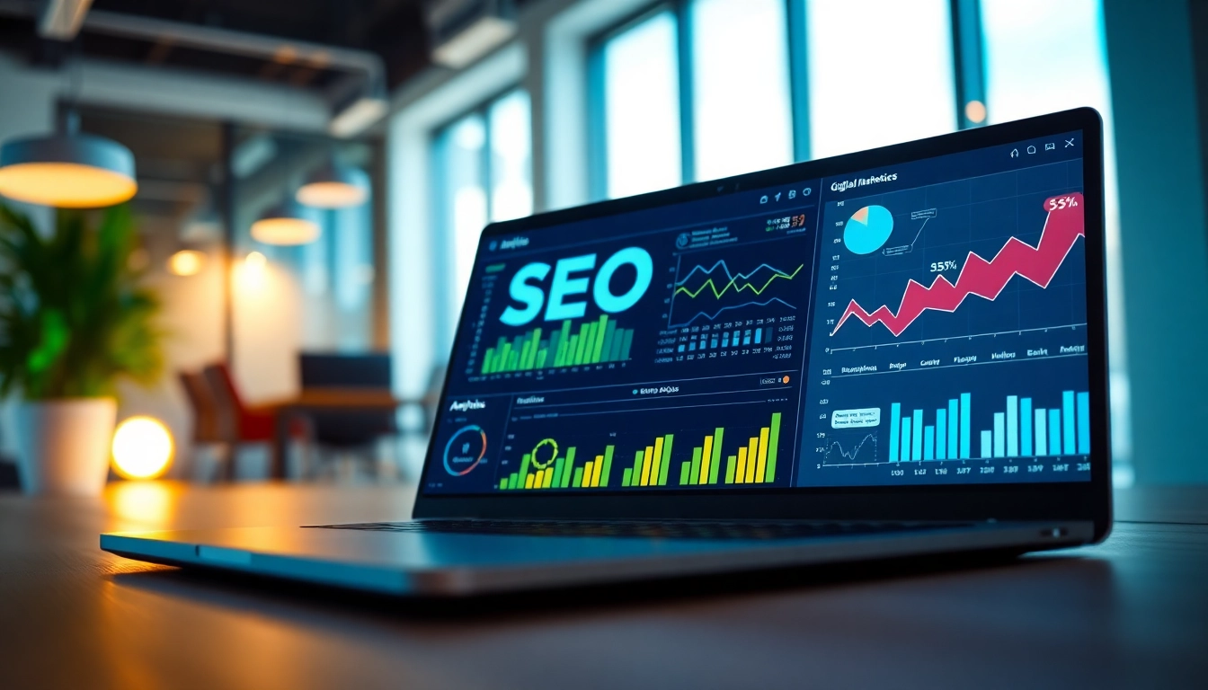 Enhance your SEO Rank with effective digital marketing strategies in a professional workspace.