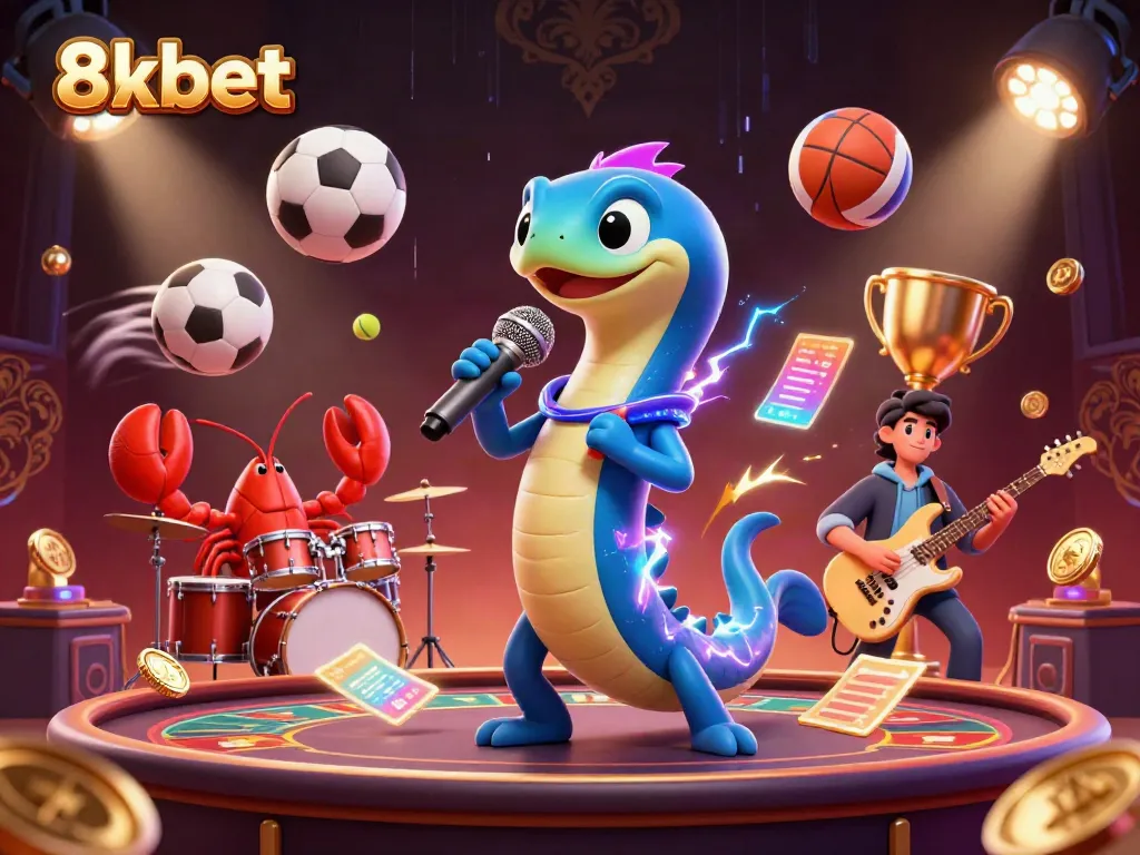 Experience the dynamic gaming atmosphere of 8xbet with vibrant characters, electrifying effects, and immersive elements.
