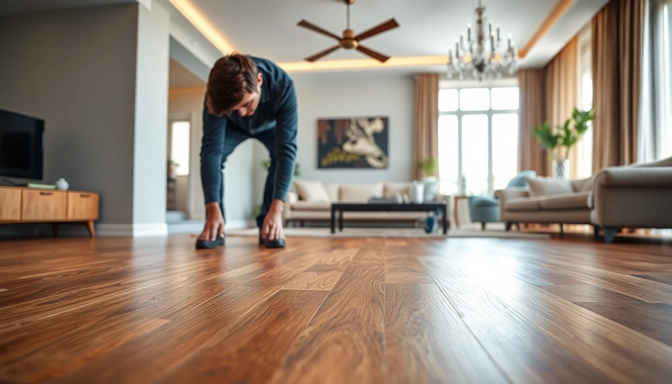 Transform your space with stunning flooring near me, featuring luxury vinyl flooring expertly installed in a chic living room.