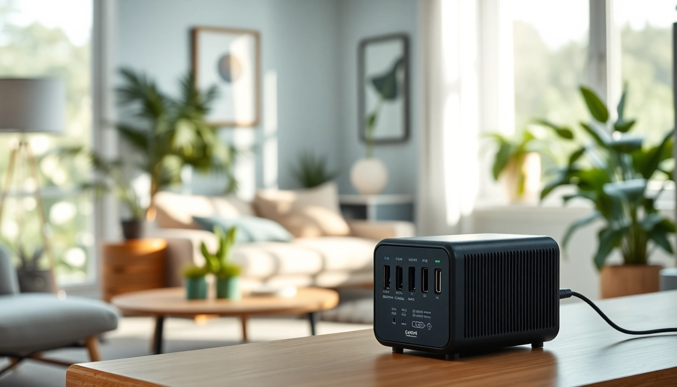 Showcasing EcoFlow charging solution in a sustainable home environment.