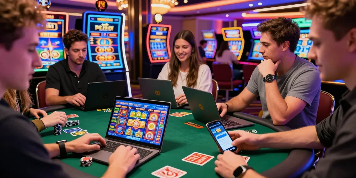 Explore the exciting world of credit card casinos at https://sii.org.uk/ featuring players enjoying games in a vibrant setting.