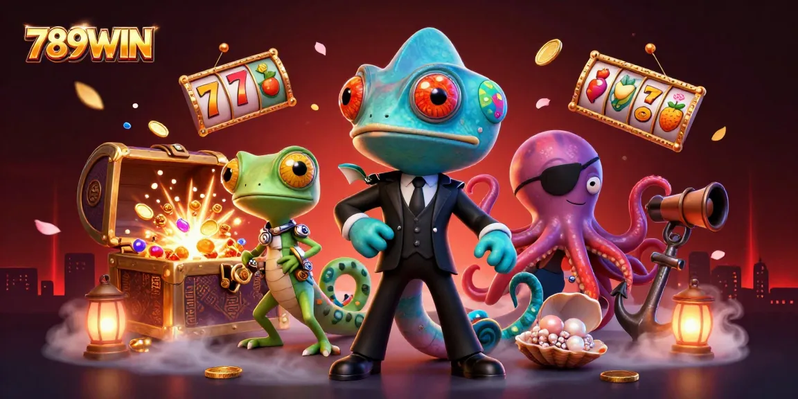 Experience the thrills at 789WIN with dynamic characters amidst gold coins and engaging games.