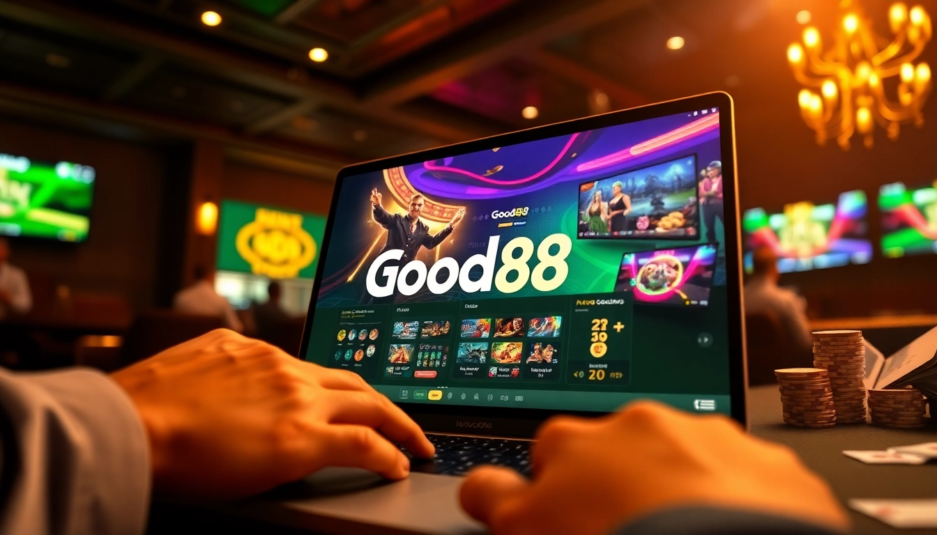 Explore the thrilling gaming experience at good88.hu.net with engaging online casino scenes.