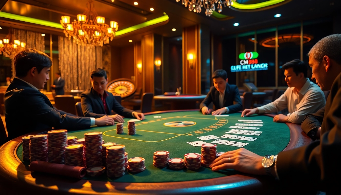 Experience thrilling gaming action at nhà cái cm88 with high-stakes poker and table dynamics.