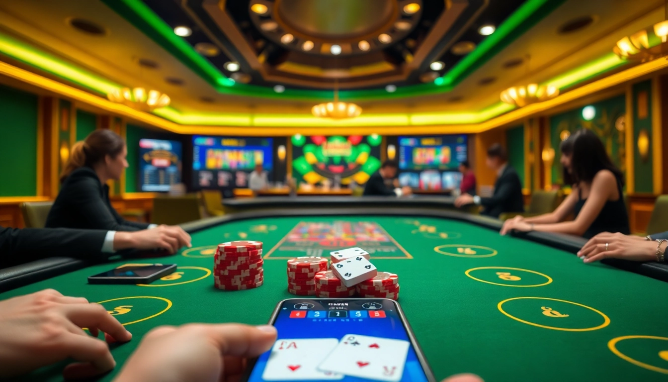 Experience xóc đĩa online with vibrant casino visuals featuring dynamic betting options and players.