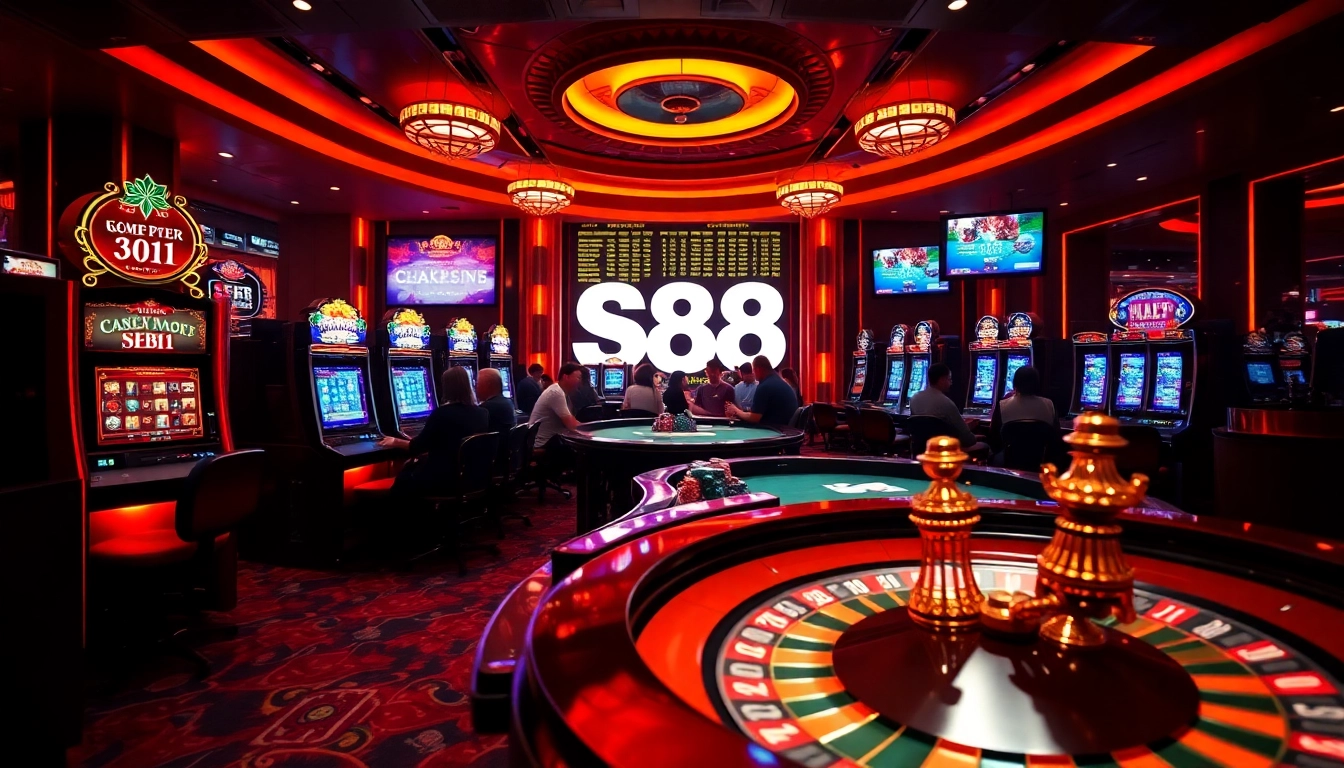 Experience the excitement of gambling at stylish tables, showcasing the s88 betting options available.