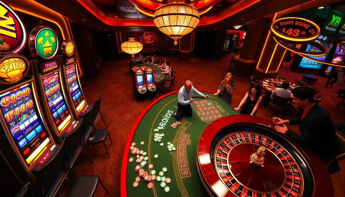 Players celebrating a jackpot win at x88 casino slot machines in a vibrant setting.