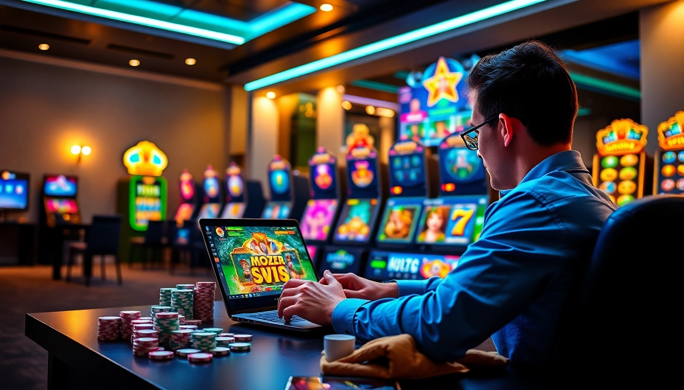 Engaging online gaming experience at new88go.com, showcasing vibrant casino games and sports betting excitement.
