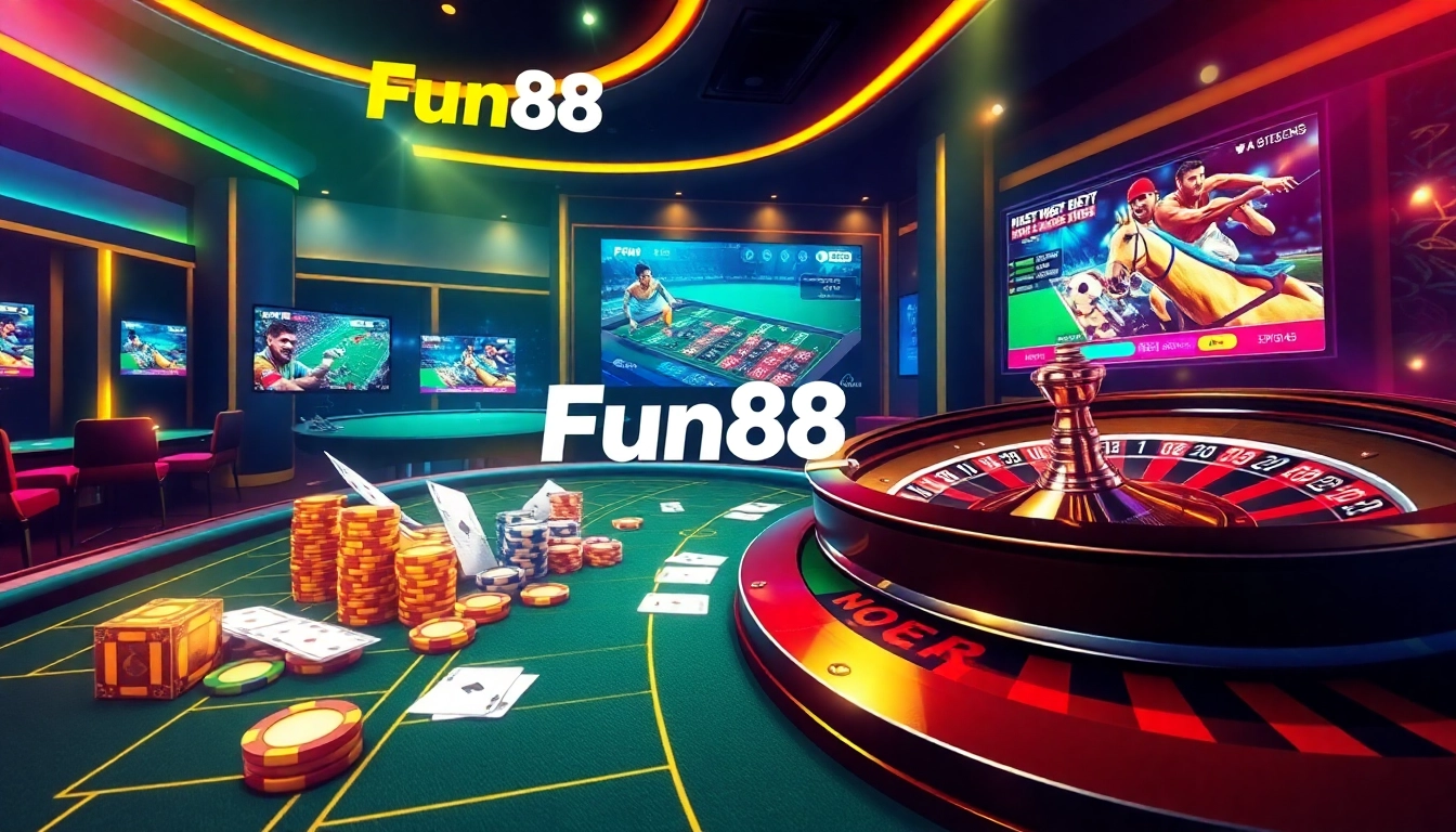 Experience the excitement of online gambling with Fun88's vibrant casino scene and high-stakes action.