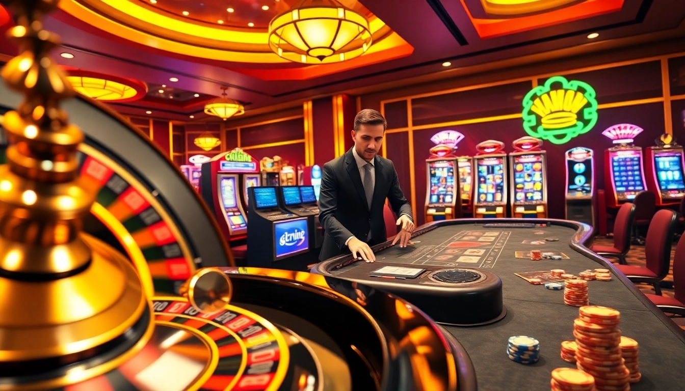 Experience exhilarating gaming with uu88 at a luxurious casino setting.