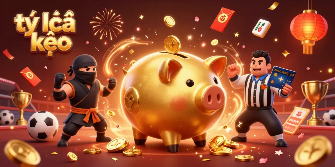 Engaging scene illustrating tỷ lệ kèo dynamics with sports betting characters and vibrant festive elements.