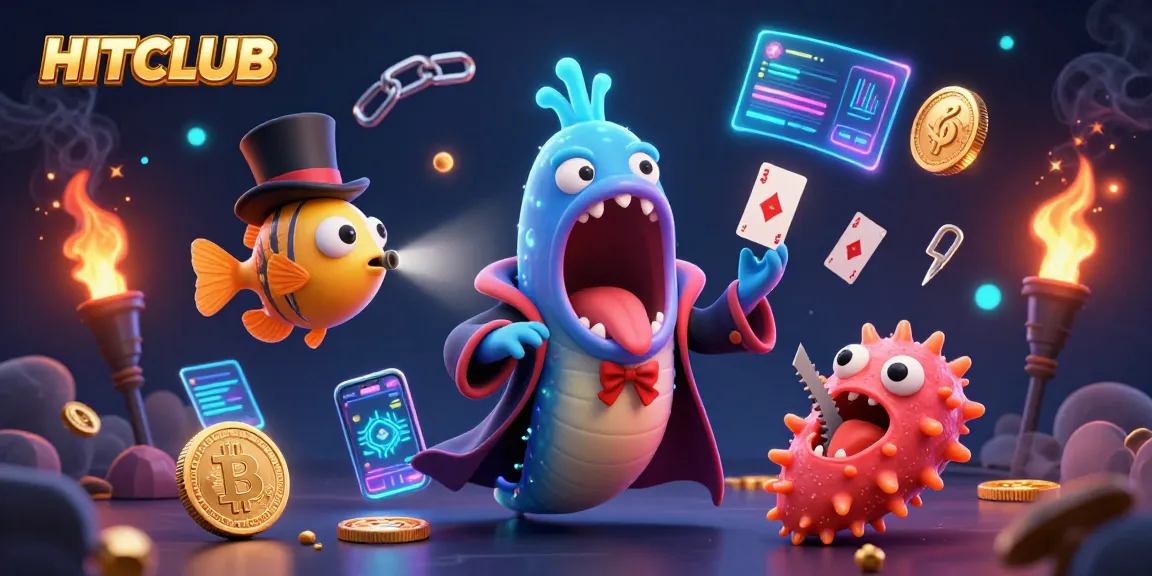 Hitclub offers thrilling card tricks by a deep-sea gulper eel as players engage in high-stakes gambling.