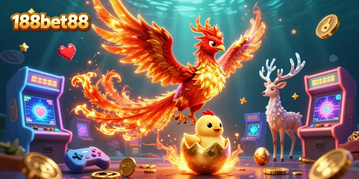 Engage in thrilling casino play with 188bet88 featuring vibrant game scenes and characters.