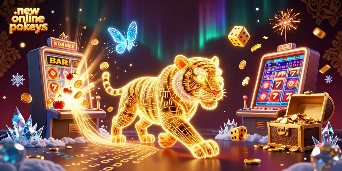 Experience exhilarating new online pokies with vibrant visuals in a digital casino landscape.